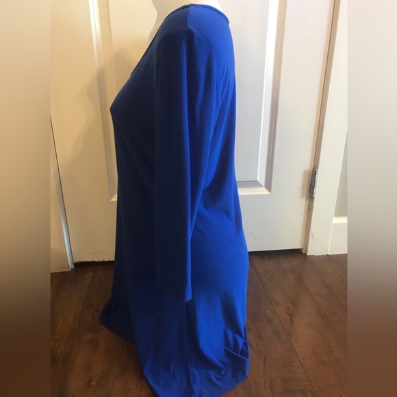 Joseph Ribkoff Blue Crewneck Long Sleeve Tunic Top size 8 - Picture 4 of 9